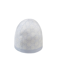Детская шапка с узором, White/Light Blue Gucci