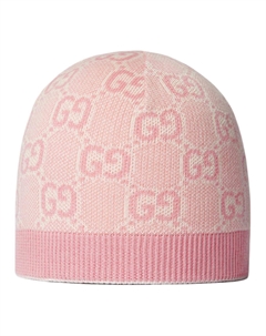 Детская хлопковая шапочка, Pink/White Gucci