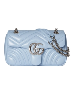 Сумка GG Marmont из ягненка через плечо женская светло-голубая Gucci
