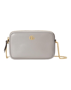 Сумка GG Marmont кожаная через плечо женская серая Gucci