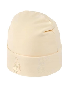 Детская шапка из хлопка полиэстера и эластана бежевая, Beige Gucci