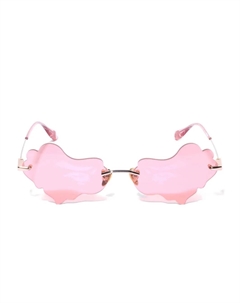 Солнцезащитные очки в оправе в форме облака, розовый A bathing ape®
