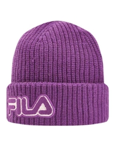 Фиолетовая вязаная шапка унисекс из овечьей шерсти, Purple Fila