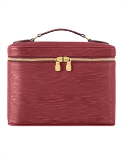 Стильная косметичка из кожи с тиснением Louis vuitton