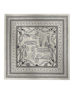 HERMES Кашемировый шелковый шаль унисекс белый, White Hermès