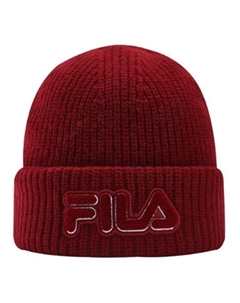 Красная унисекс шапка из овечьей шерсти, Red Fila