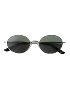 Овальные солнцезащитные очки из никелевого сплава унисекс серебристые, Silver Uniqlo