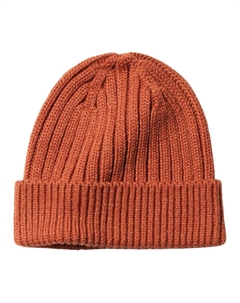 Акриловая вязаная шапка унисекс черная, Orange Uniqlo