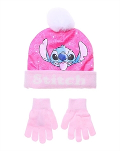 Шапка, розовый Lilo & stitch