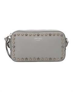 Кожаная сумка через плечо, кросс-боди женская серая Jimmy choo