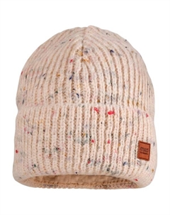 Шапочка Girl-Beanie из трикотажной пряжи с подкладкой и отворотом, бежевый Maximo