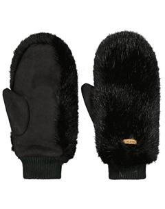 Женские меховые варежки - перчатки, черный Barts