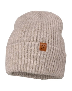 Детская шапочка с отворотом и ребристым узором, Beech Melange Maximo