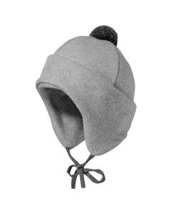 Детская мини-шапочка с помпоном и галстуком - шляпа, серый Maximo