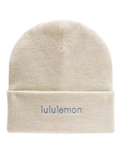 Бежевая вязаная шапка унисекс из смесовой шерсти, Thermal Bone/Blue Willow Lululemon