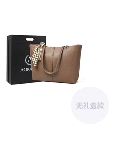 Кожаная и искусственная кожа сумка для учебы Сумка-тоут Покупки Плечевая сумка большого размера для женщин, Cocoa Coffee (Silk Scarf)-702473 Aokang
