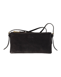 Кожаный клатч мини женский черный Miu miu