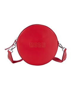 Кожаная сумка через плечо унисекс красная Msgm