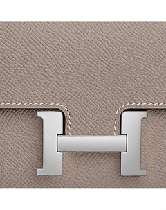 Констанс Слим Клатч на пояс из кожи Эпсом Женский Слоновая Серая HERMES Hermès