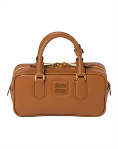 Сумка Arcadie Series кожаная боулинг через плечо кроссбоди женская коньячный Miu miu