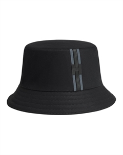 Хлопковая шляпа-ведро мужская черная HERMES Hermès