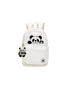 Полиэстеровый рюкзак унисекс белый, Звезда Бабочка Цветок Кот Converse