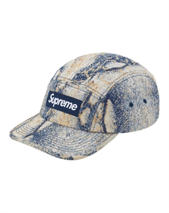 Хлопковая бейсболка унисекс синяя Supreme