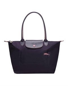 Сумка через плечо Le Pliage из нейлона, шопер, "пельмень", женская ручная кладь Tubas ягодно-фиолетового цвета Longchamp