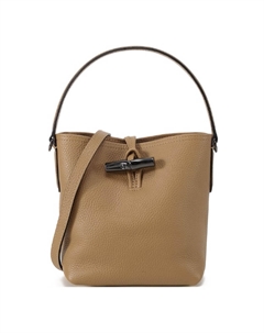 Roseau Essential Кожаная Сумка-Ведерко из Коровьей Кожи, Через Плечо, Мини Женская Сумка на Одно Плечо Цвет Олень Longchamp