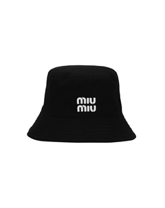 Полиэстеровая панама унисекс черная Miu miu