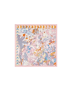 Шёлковый шарф HERMES розовый женский Hermès