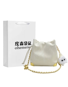 Дусен Кенгуру ПУ нишевая плечевая сумка среднего размера женская экрю/черная/синяя/розовая Dusen kangaroo