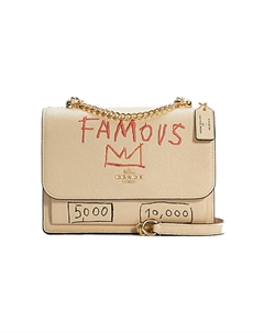 Сумка через плечо Jean Michel Basquiat Collaboration Klare из кожи верблюжьего цвета Coach