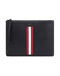 Кошелек для монет из кожи коровы BOLLIS Большой размер Мужской Черный Bally