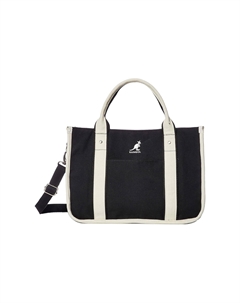 Хлопковая сумка из канваса, сумка-шоппер, хозяйственная сумка, дамская сумочка, повседневная плечевая сумка для женщин черно-белая Kangol