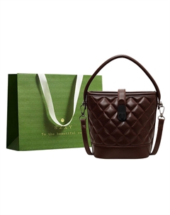 Три утенка PU ведерко через плечо сумка клатч обычная женская черный/белый/кофе Three ducklings