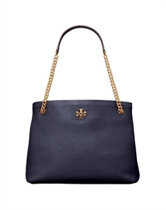 Сумка-тоут Kira из ягненка, шоппер, дамская сумка, плечевая сумка морской синий Tory burch