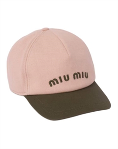 Хлопковая бейсболка женская розовая Miu miu