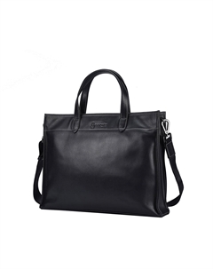 Сумка-портфель из натуральной кожи крупного рогатого скота растительного дубления черная Hush puppies