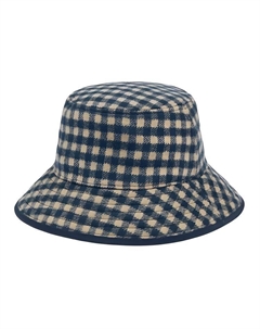 Подержанная клетчатая шерстяная шляпа-ведро 2010-х годов Gucci