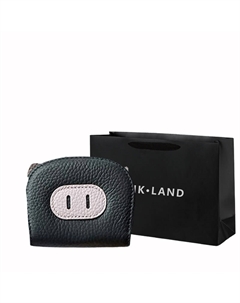 Настоящая кожаная визитница из коровьей кожи обычная женская черная/оранжевая/морская синяя/желтая, морская синяя Pink·land