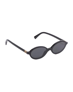 Ацетатные солнцезащитные очки нестандартной формы женские черные Miu miu