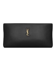 Клатч из овчины женский черный Saint laurent