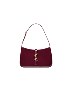 LE5A7 Кожаная Патентовая Хобо Сумка, Седельная Сумка, Женская Сумка Через Плечо Тёмный Бордовый Saint laurent