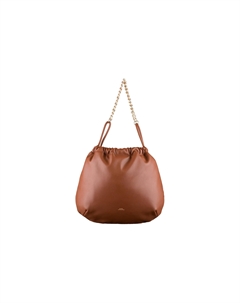 Сумка через плечо на шнурке из смеси полиуретана и полиэстера женская орехово-коричневая A.p.c.