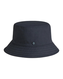 Хлопковая шелковая вискозная панама синяя HERMES Hermès