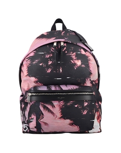 Полиамидный рюкзак женский черный/розовый Saint laurent