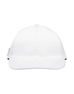 Хлопковая бейсболка унисекс белая Prada
