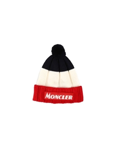 Шапка-бини из верджинской шерсти мужская разноцветная Moncler