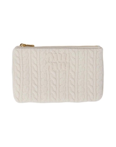 Кошелёк для монет из ткани женский белый Miu miu